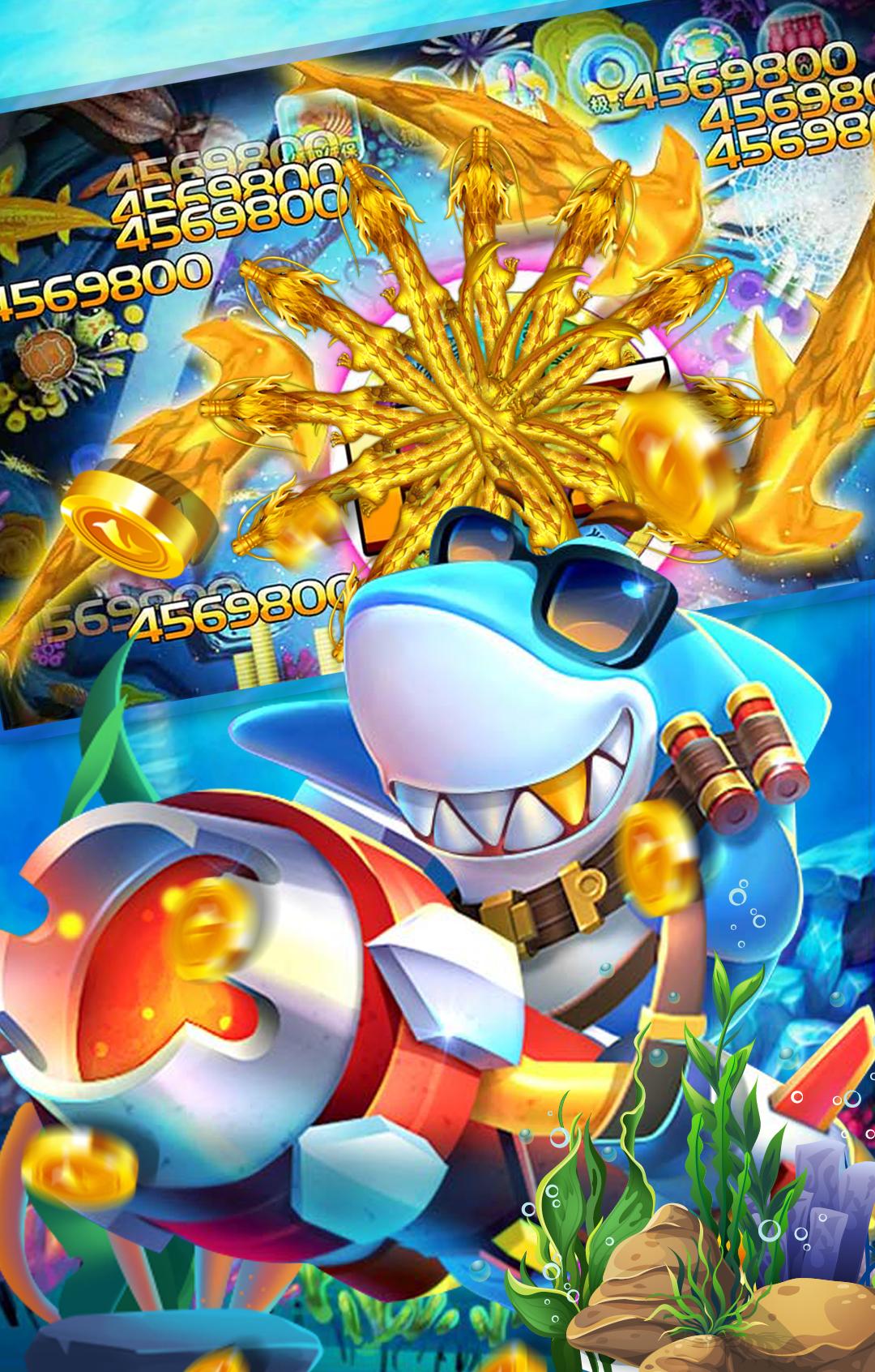 Início do jogo de pescaria no 520BET app com peixes coloridos